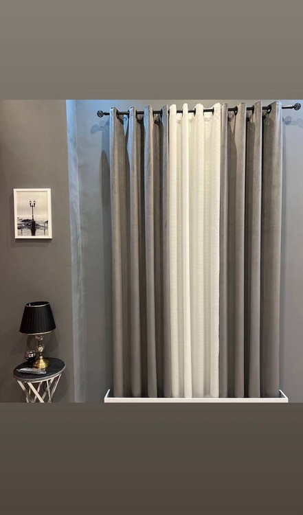 مخمل ساده طوسی تیره