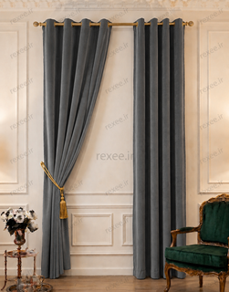 پرده مخمل کالیفرنیا طوسی (۱۴۰*۲۸۰ )
